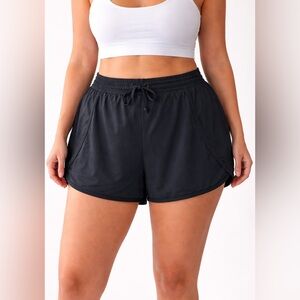 BlevonH Black Athletic Shorts XL Lined Running Gym Elastic Waist Activewear